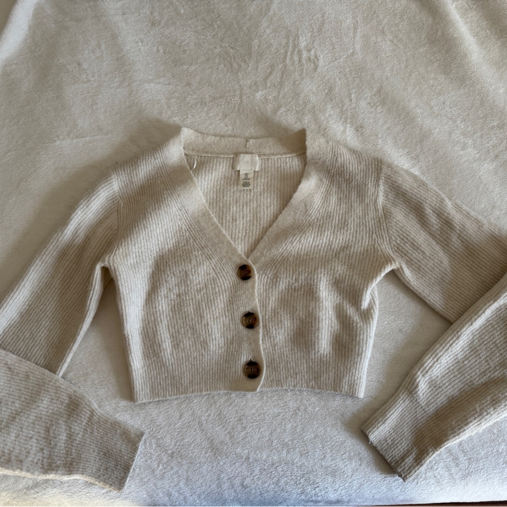 Cream American Eagle Cardigan